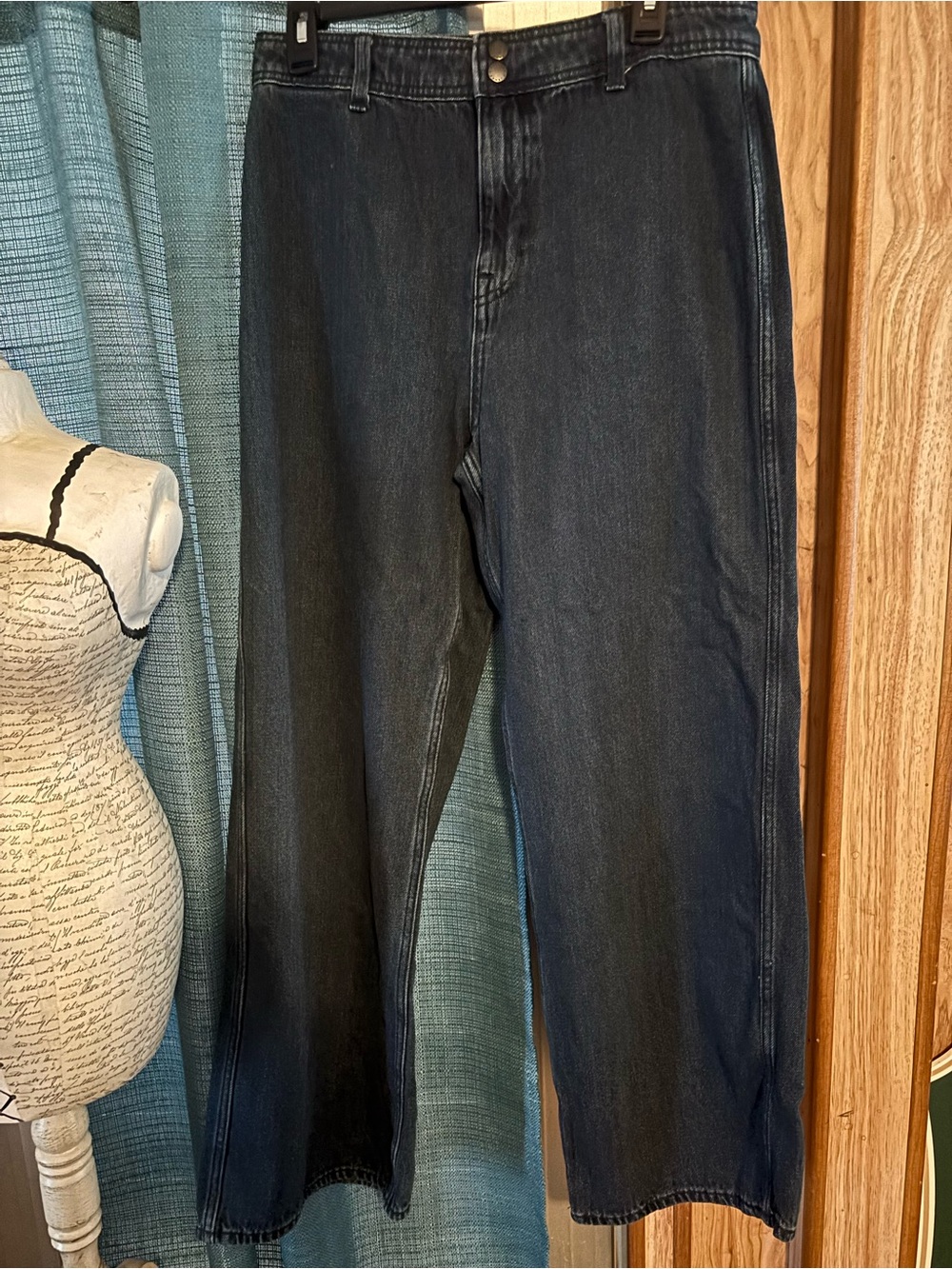 i jeans by Buffalo Women's Relaxed Wide-Leg Jeans in Dark Blue